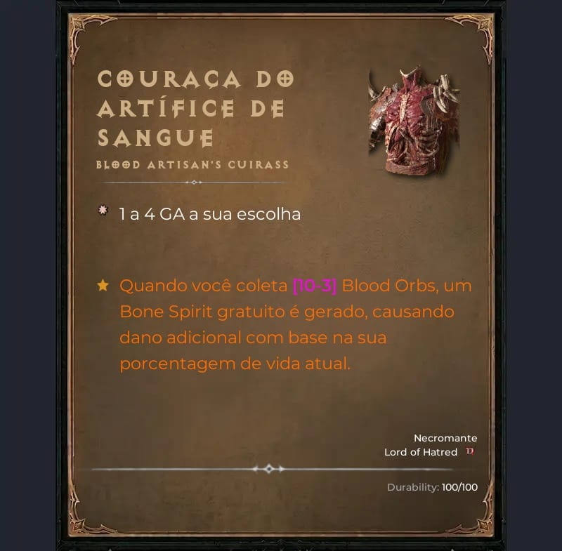 Couraça do Artesão do Sangue (Blood Artisan's Cuirass)